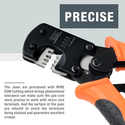 IWISS IWS-3220M Micro Connector Pin Crimping Tool 0.03-0.52mm 32-20AWG Ratcheting Crimper for D-Sub,Open Barrel suits Molex,JST,JAE,TYCO-E