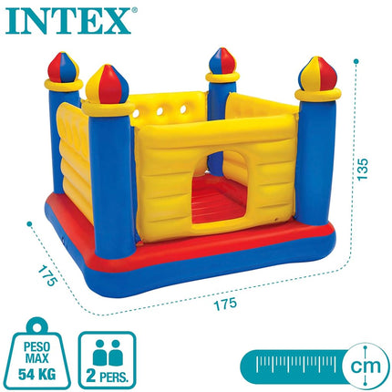 Intex Jump O Lene Castle Inflatable Bouncer, 69" X 69" X 53", for Ages 3-6