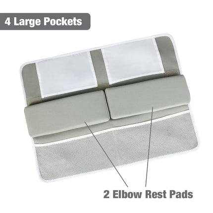 PandaEar Baby Bath Kneeler & Elbow Rest Pad, Comfortable Non-Slip Kneeling Mat Cushion with Toy Organizer Storage Pockets, Foldable Foam Mat for Toddler Bathroom Bathing Time