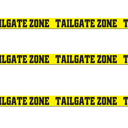Beistle 3 Piece Plastic Tailgate Zone Streamers For Sports Theme Football Game Day Party Decorations, 3" x 20', Black/Yellow