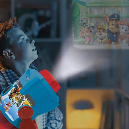 LEXiBOOK Paw Patrol - My Stories Brought to Light - Story Projector with Sounds, Timer and Booklet, Blue/red