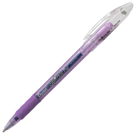 Pentel Sparkle Pop Bolígrafo de Gel Metálico, Trazo Grueso (1.0mm), Tinta Violeta/Azul - K91-DV
