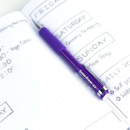 Pentel Twist-Erase III Mechanical Pencil,0.5mm, Violet Barrel, 12 Pack (QE515V)