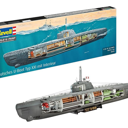 Revell 05078 German U-Boot Type XXI with Interior1