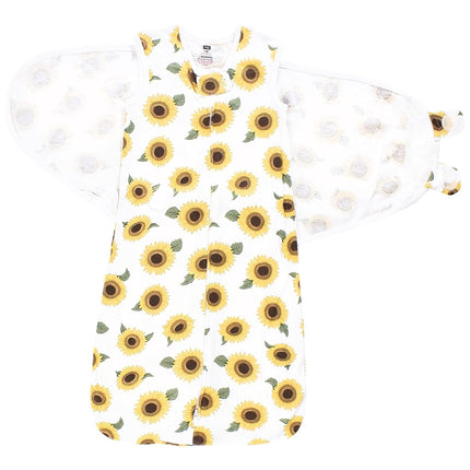 Hudson Baby Unisex Baby Convertible Swaddle Sleep Sack, Sunflower, 0-3 Months