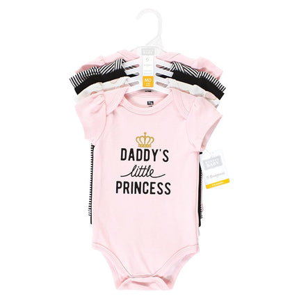 Hudson Baby Unisex Baby Bodysuits de algodón, paquete de 5 unidades de Daddys Little Princess, 18-24 meses, paquete de 5 unidades de Daddys Little Princess, 18-24 meses