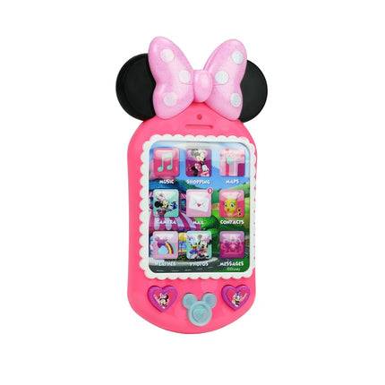 Minnie Bow-Tique Why Hello Pretend Play Cell Phone, Lights and Sounds, Toy for Fans, Girls, Kids Ages 3 and Up