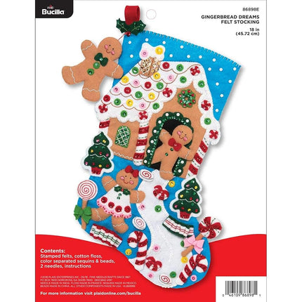 Felt Stocking KIT GINGERBRD