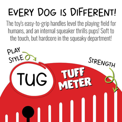 Jolly Pets Jolly Tug-a-Mal Cow Tug/Squeak Toy, Medium