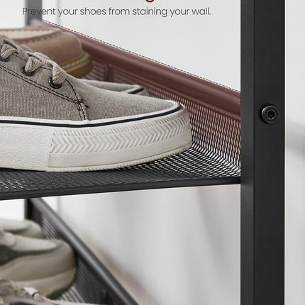 VASAGLE Shoe Rack, 5 Tier Shoe Storage Shelves, Shoe Racks Industrial
