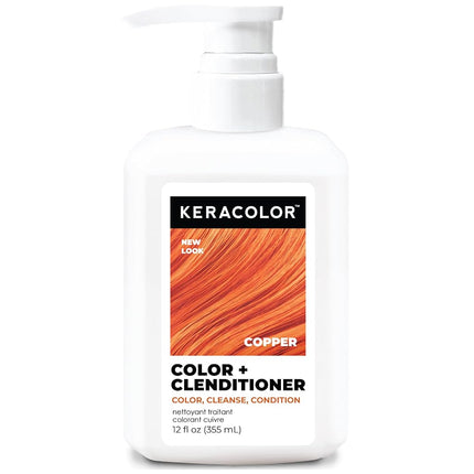 Acondicionador con color Keracolor Clenditioner Colorwash, cobre, 12 oz fl.