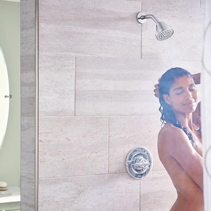 Moen T2902NH Gibson Posi-Temp Válvula embellecedora de una manija para ducha, sin cabezal de ducha, cromado