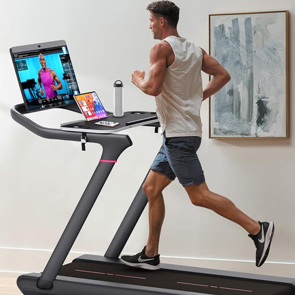 Treadmill Desk for Peloton, Upgrade 36" Treadmill Laptop Tray, Ergonomic Holder with Protective Guard for Notebooks
