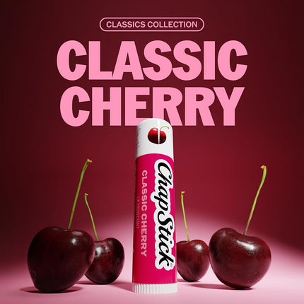 Chapstick Classic Lip Balm Skin Protectant Bulk, 12 Count, Cherry Flavor, 1 Count (Pack of 12)