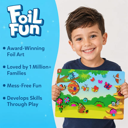 Skillmatics Foil Fun Bugs & Butterflies, Foil Art, Gift for Boys & Girls