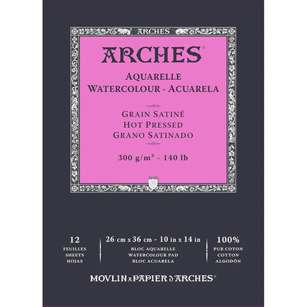 ARCHES - Pad Enc 26x36 12H Aquarelle 100% Satin 30