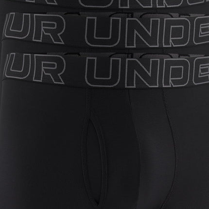 Under Armour Men's Tech Mesh 6-inch Boxerjock 2-Pack, Black Solid-Core 3 Pack, X-Small
