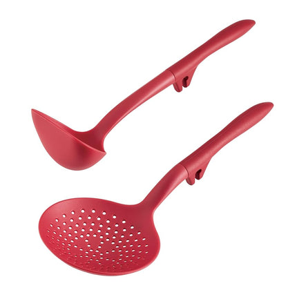 Rachael Ray Tools and Gadgets Kitchen Cooking Utensils Set, 2 Piece, Red