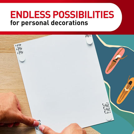 Command Small White Poster Strips, Indoor Use, 64 strips (PH024-64NA)