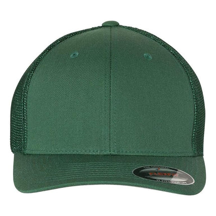 Flexfit Unisex's Mesh Fitted Trucker Hat, Black, One Size