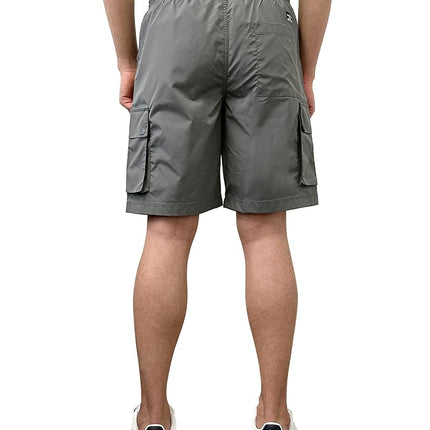 Southpole Men's Quick Dry Water Resistant Cargo Shorts, Inseam 9", Slim Fit, Lightweight, Grey, Small