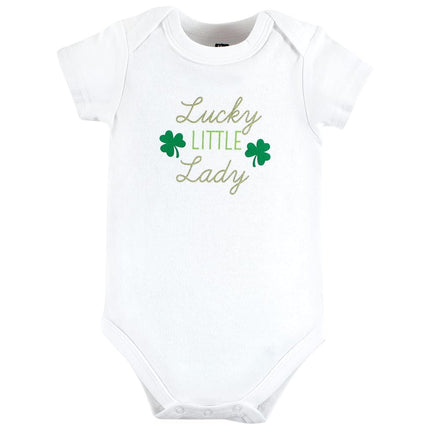 Lot de 5 grenouillères en coton pour bébé Hudson Baby, motif Lucky Lady, 6-9 mois