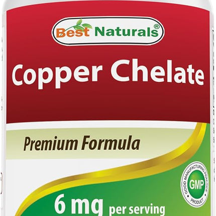 Best Naturals Copper Chelate 6 mg per Serving- 360