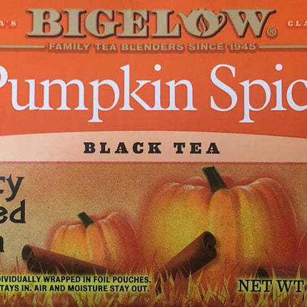 Bigelow Té Negro Calabaza Especiada 18 Bolsitas de Té 40g