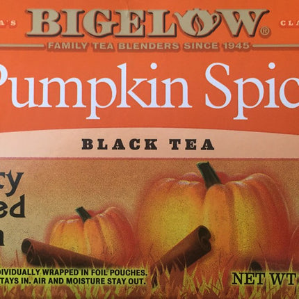 Bigelow Pumpkin Spice Black Tea 18 Tea Bags 40g
