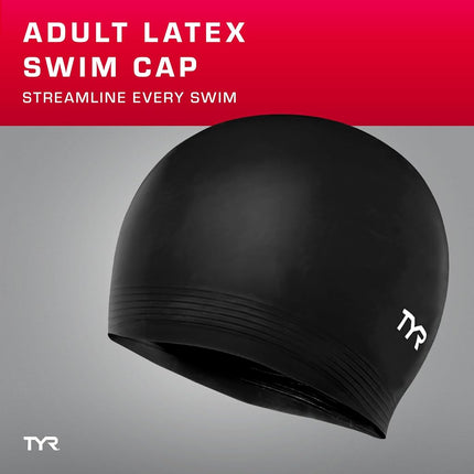TYR Latex Swim Cap, Florescent Orange