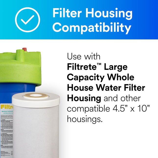 Filtrete Filtre à eau pour toute la maison au charbon actif granulé grande capacité 4WH-HDGAC-F01. pour utilisation avec le système 3WH-HD-S01