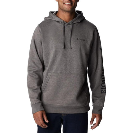 Columbia Men's Trek Hoodie, Charcoal Heather/CSC Sleeve Logo, 3X