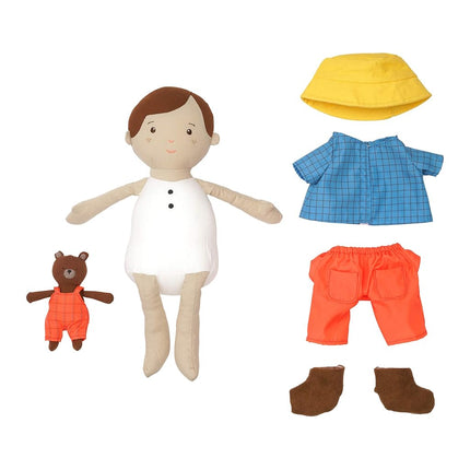 Manhattan Toy Playdate Friends Alex Machine Washable and Dryer Safe 14 Inch Doll with Mini Bear Stuffed Animal