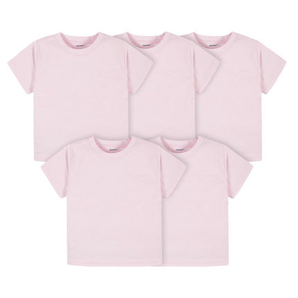 Gerber Baby Toddler 5-Pack Solid Short Sleeve T-Sh