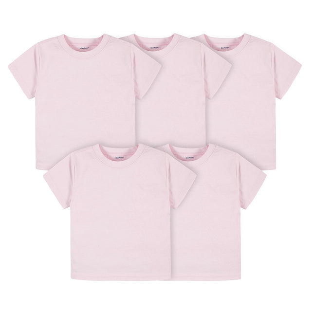 Gerber Baby Toddler 5-Pack Solid Short Sleeve T-Sh