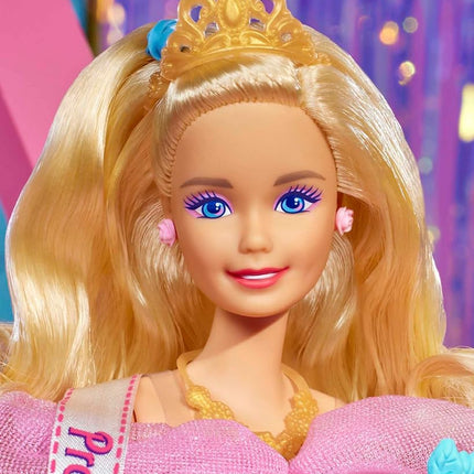 Barbie Doll, Curly Blonde Hair, 80s-Inspired Prom Night, Barbie Rewind Series, Prom Queen, Nostalgic Collectibles and Gifts
