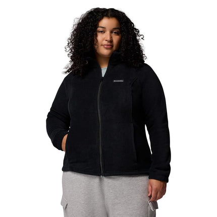 Columbia Women's Benton Springs Full Zip Full Zip Fleece Jacket, BLACK, Size XL