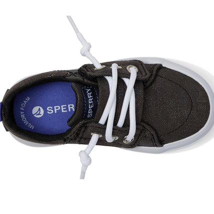 Sperry Kids Girls Crest Vibe Jr Sneaker, Black, 8.5 M US