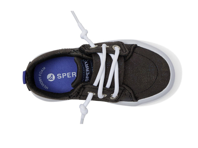 Sperry Kids Girls Crest Vibe Jr Sneaker, Black, 8.5 M US