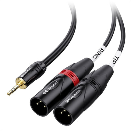 Cable Matters 0.3 cm TRS to 2 XLR Cable, Male-to-M