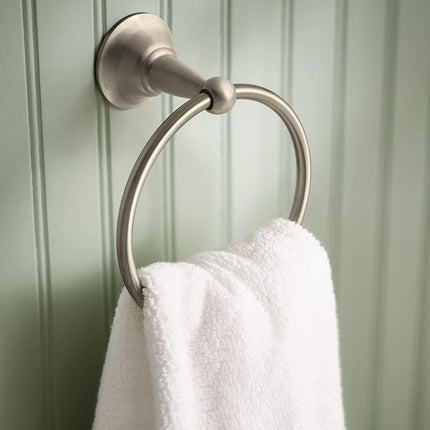 Moen DN6886BN Sage Bathroom Towel Ring, Brushed Nickel