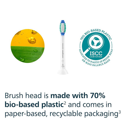 Philips Sonicare C1 SimplyClean - Genuine Replacement Electric Toothbrush Heads, White, 6 Pack Up to 18 Month Supply, HX6016/77