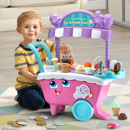 LeapFrog Scoop & Learn Carrito de Helados Deluxe (empaque abrefácil), Rosado