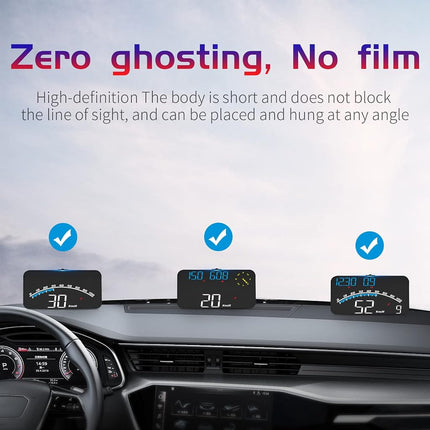 wiiyii Digital GPS Speedometer, HUD Head Up Display for Car, Upgraded 5.5" large-screen, Suitable for All Vehicles