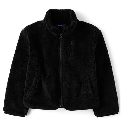 The Children's Place Girls' Cozy Sherpa Full-Zip J