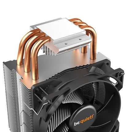 be quiet! Pure Rock Slim 2 air cooler, high cooling efficiency, optimized AMD mounting, easy installation, full configuration of RAM memory banks, three 6mm heat pipes, Pure Wings 2 92mm PWM fan