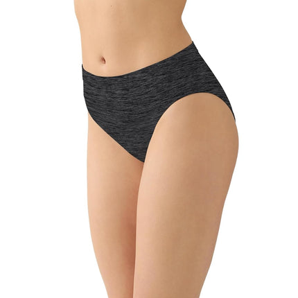 Wacoal Women's B-Smooth hi Cut Brief, Charcoal Hea