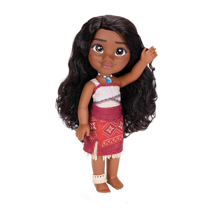 Moana 2 Disney Moana Singing Doll, Large Size, Movable Figure, 40 cm, Song Blue Light, Polynesian Outfit - Hairdressable Hair - Toy for Girls from 3 Years