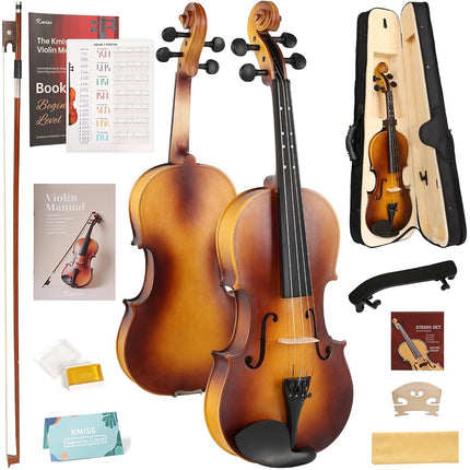 Kmise Violin 4/4 Full Set, Fingerboard Fret Markin
