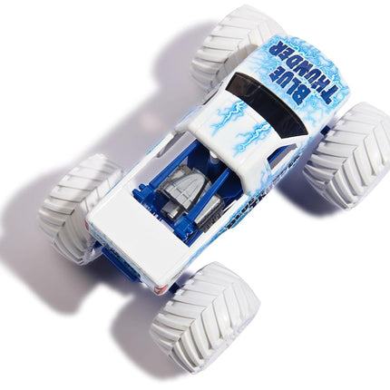 Monster Jam, Official Blue Thunder Monster Truck, Collector Die-Cast Vehicle, 1:24 Scale, Kids’ Toys for Boys and Girls Aged 3 and up
